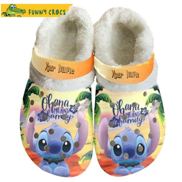 Custom Ohana Mlean Family Fleece Stitch Crocs