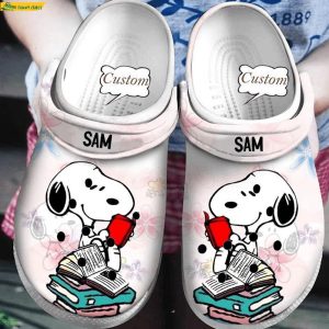 Custom Read A Book Snoopy Crocs