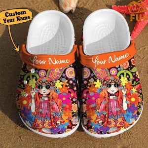 Customized Beautiful Hippie Girl Crocs