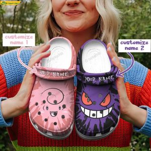 Customized Clefairy Gengar Pokemon Crocs Clog Shoes