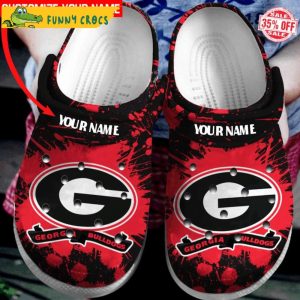 Customized Georgia Bulldogs Dog Crocs Shoes