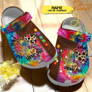 Customized Hippie Soul Crocs 3