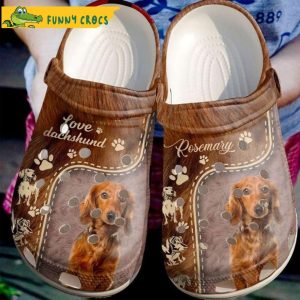 Customized Love Dachshund Dog Crocs