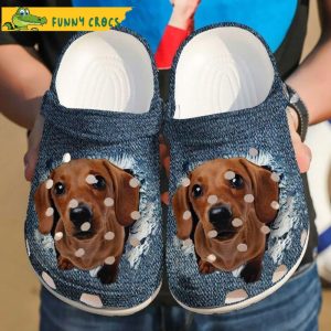 Dachshund Cute Face Dog Crocs