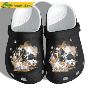 Funny Black Dachshund Dog Crocs