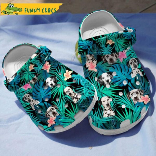 Dalmatian Tropical Plants Dog Crocs