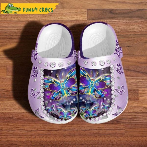 Diamond Butterfly Crocs