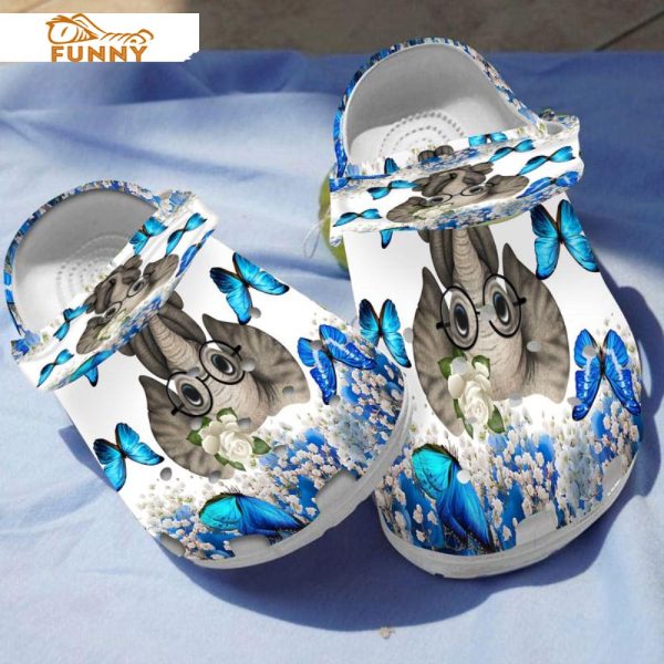 Elephant Cute Butterfly Crocs