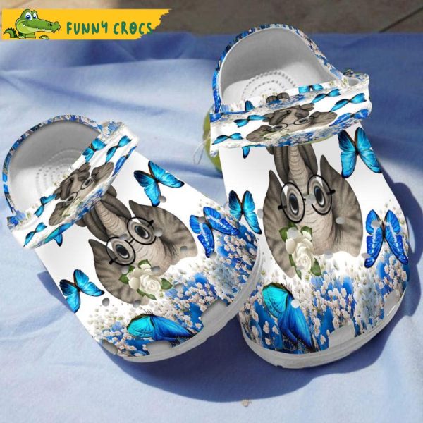 Funny Elephant Cute Butterfly Crocs