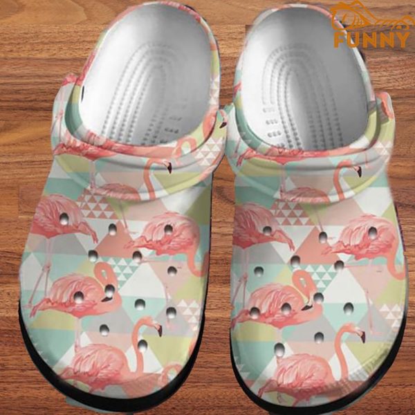 Flamingo Geometric Pattern Crocs