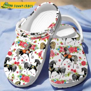 Floral Horses Pattern Crocs