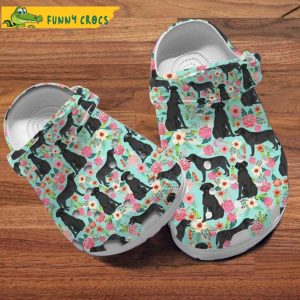 Floral Labrador Dog Flower Crocs