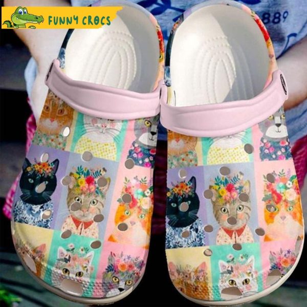 Flowers Cat Crocs