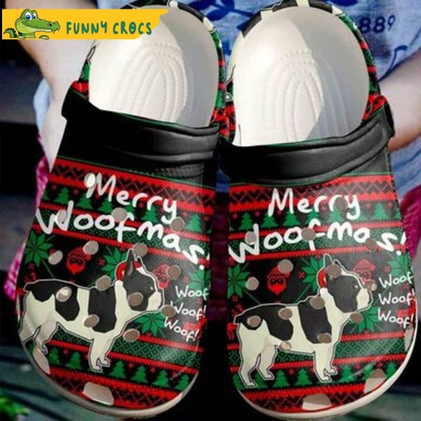 French Bulldog Merry Woofmas Dog Crocs