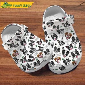 Funny Border Collie Pattern Dog Crocs