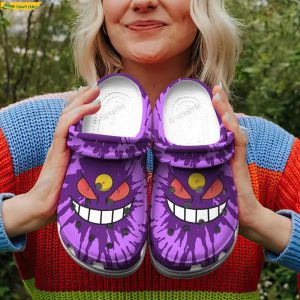 Funny Face Dark Gengar Pokemon Crocs Clog Shoes