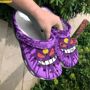 Funny Face Dark Gengar Pokemon Crocs Clog Shoes 2