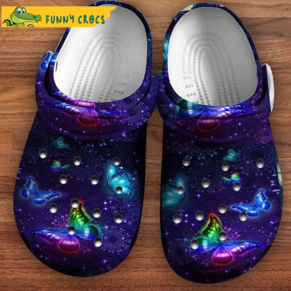 Funny Galaxy Butterfly Crocs