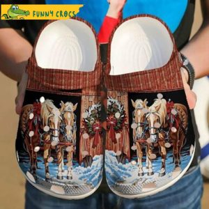 Funny Horse Christmas Crocs