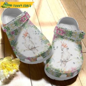 Funny Parrot Floral Crocs