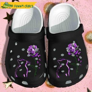 Funny Purple Rose Cat With Crocs