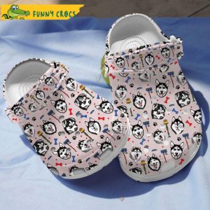 Funny Siberian Husky Cartoon Dog Crocs Shoes