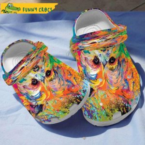 Funny Yorkshire Portrait Painted Dog Crocs