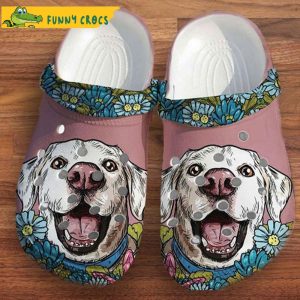 Golden Retriever Dog Face Art Crocs