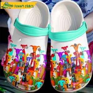 Greyhound Colorful Dog Crocs