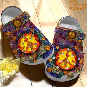 Halloween Peace Hippie Crocs