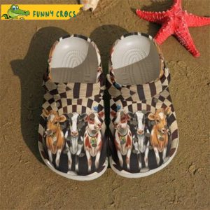 Heifer Cows Lover Checkered Pattern Crocs