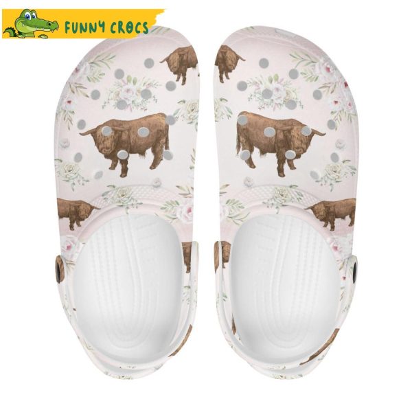 Highlands Cow Pink Crocs