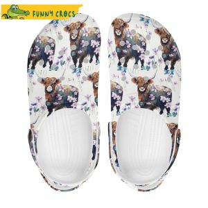 Highlands Cow Print Clogs Fun And Unique Footwear For Animal Lovers Crocs Clog Shoes 1