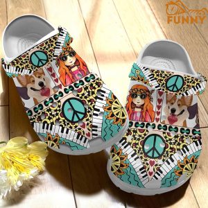 Hippie Car For Dog Lover Crocs 3