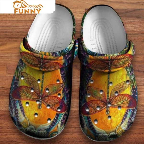 Hippie Life Dragonfly Crocs