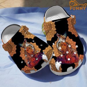 Hippie Mandala Fox Crocs