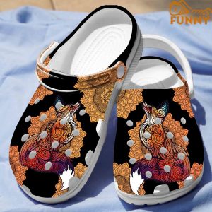 Hippie Mandala Fox Crocs