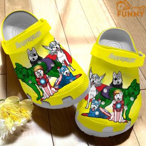 Huskyvengers Husky Crocs Yellow 1