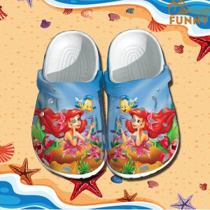 Lovely Mermaid In The Blue Ocean Crocs 1