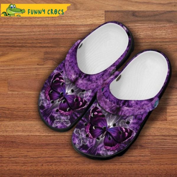 Lovers Birthday Purple Butterfly Crocs