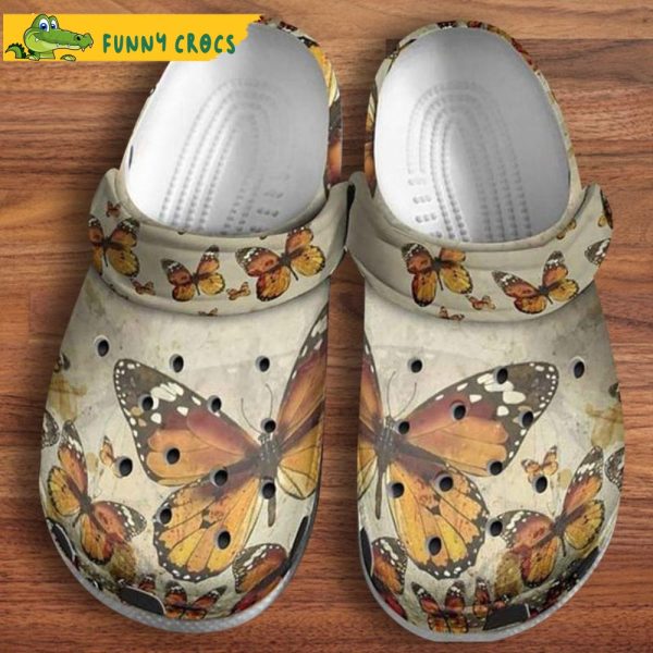 Monarch Butterfly Vintage Crocs