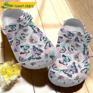 Picnic Butterfly White Pattern Crocs