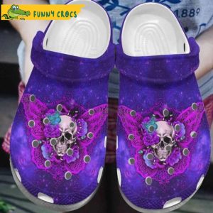 Skull Lover Roses Butterfly Crocs