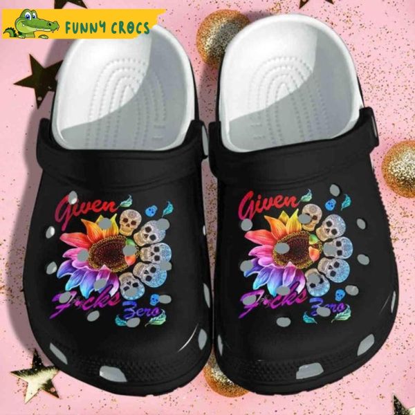 Skull Tattoo Sunflower Hippie Tattoo Women Hippie Crocs Clog Shoes