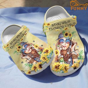 Sunflower Girl Hippie Crocs 1