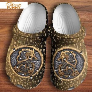 Viking Gold Dragon Crocs