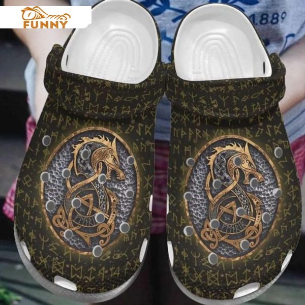 Viking Golden Dragon Crocs