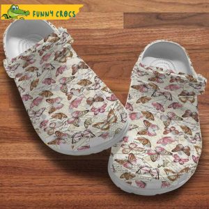 Vintage Butterfly Pattern Crocs