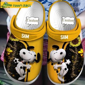 Yellow Sunflowers Snoopy Crocs