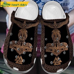 3D Brown Symbols Viking Gifts Crocs